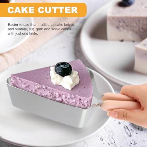 Cake Cutter and Server, Stainless Steel Cake Slicer for Even Slices