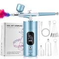 SAVILAND Airbrush for Nails 30PSI LCD Display Nail Airbrush Machine Blue - color: B-Blue