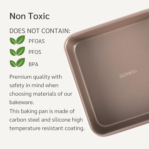 HAPPIELS 9 x 13 inch Cake Baking Pan Nonstick, PFOA & BPA Free - style: 9x13'' Pan