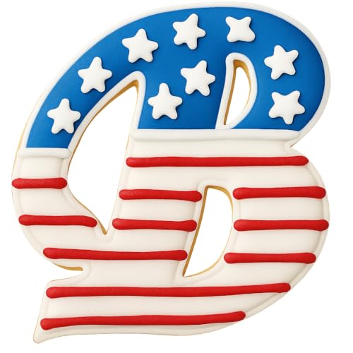 Mighty Gadget Fancy Cursive Letter A to Z Cookie Cutter - 4" Tall Alphabet Baking Mold (Random Color) (B) - color: B