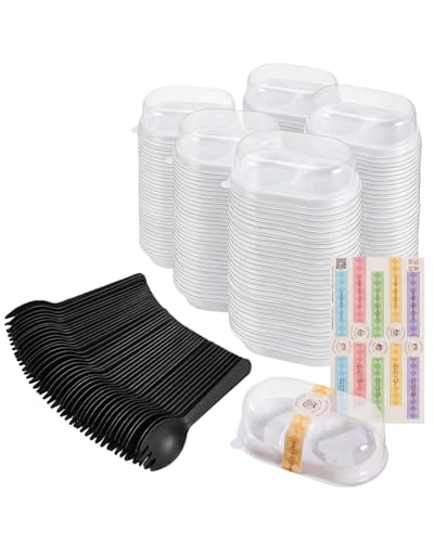 Plastic Mini Cupcake Container, 100 Pack Clear Plastic Mini Cake Box Individual Cupcake Containers, Cup Cake Holders With Lid For Wedding Birthday Party Gifts Supplies (Two-piece pack) - size: Two-piece pack