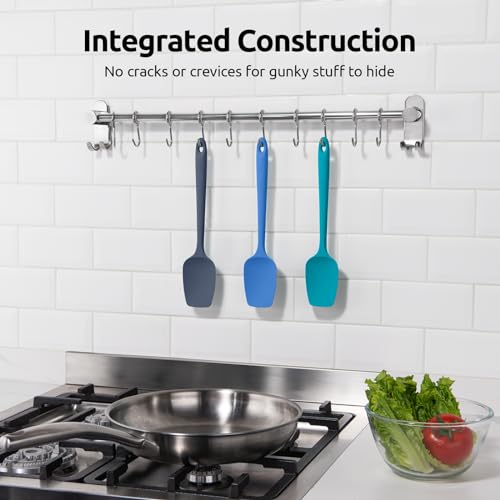 U-Taste Silicone Spoon Spatula Set of 3, 600°F Heat Resistant, Multicolor - color: Multicolors