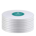 White Cake Drums Round 6 Inch Cake Boards with 1/2-Inch Thick Smooth Edges for Multi Tiered Birthday Wedding Party Cakes Drum Board - size: 6 Inch (8 PCS)