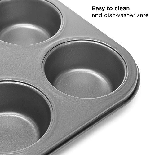 Ecolution Non-Stick Toaster Oven Bakeware Set 4-Piece, Carbon Steel, Easy to Clean and Perfect for Single Servings, Gray - color: Gray