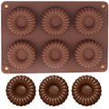 6 Cavity Donut Silicone Chocolate Molds - color: Style E
