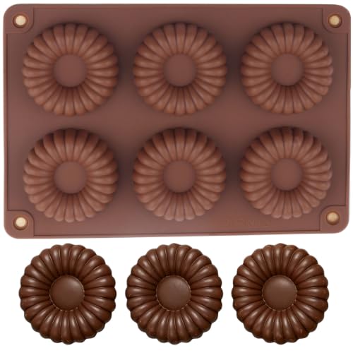 6 Cavity Donut Silicone Chocolate Molds - color: Style E