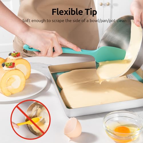 U-Taste Silicone Spatula Set 600°F High Heat Resistant, 4-Pcs, Multicolor - color: Multicolors