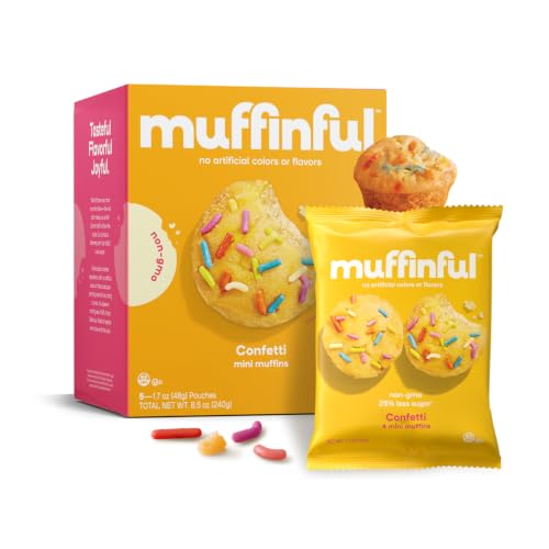 Muffinful Confetti Mini Muffins Snack Packs, 15 4-Packs