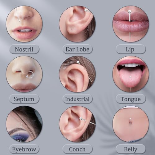 Piercing Taper Ball Grabber Tool Stainless Steel Nose Ear Piercing Kits - style: 20G Piercing Taper