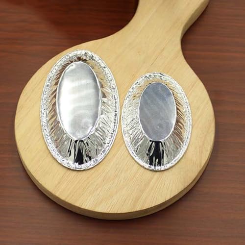 250Pcs Disposable Foil Egg Tart Cups Oval Mini Baking Pans Small Baking Cups for Tarts Quiches and Oysters Holder