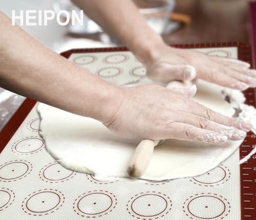 Macaron Silicone Baking Mats,22.44"Lx14.57"W (2, Red) - color: Red
