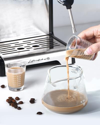 Shot Glass Measuring Cup Set, 6 Pack Espresso Shot Glasses (Red) - color: 6 Pack-Red