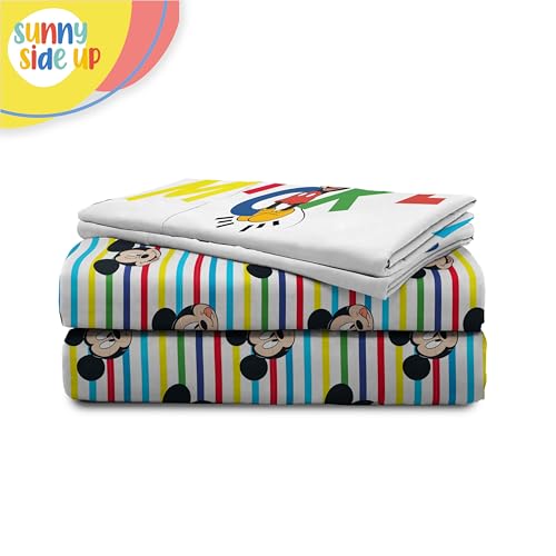 Sunny Side Up Disney Mickey Mouse Full Sheet Set - 4 Piece Kids Bedding Set Includes Pillow Cover - Super Soft Microfiber Sheets - color: Multi - Mickey Mouse, size: 4 Piece Full