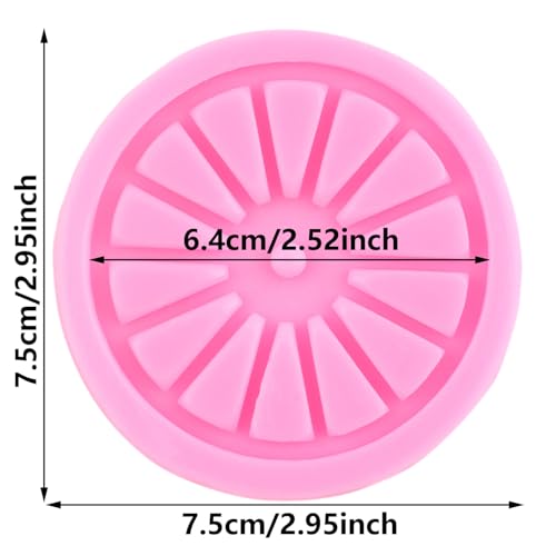 Tire Wheel Fondant Molds Wheel Cake Decorating Silicone Mold - color: Style B