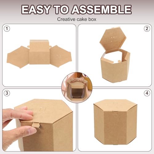 uxcell 10Pcs Cake Boxes 3.94x3.94x3.94 Square Bakery Boxes Gold - color: Gold, size: 3.94 x 3.94 x 3.94"