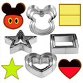 Metal Cookie Cutters Set - Square, Heart, Star - 12Pieces Cookie Cutters - Fruit Cutter, Polymer Clay Cutters Cookie Cutter Set for Kitchen Baking - style: 12 Heart Square Star