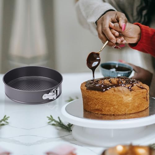 Springform Pan, Nonstick Cake Pan, Round cheesecake pan with leak-proof non-stick bottom removable bakeware.3 pieces 3 sizes, 7" 8" 9" for Cakes, Cheesecakes, Pizzas and Quiches. - size: 7+8+9.5 Inches
