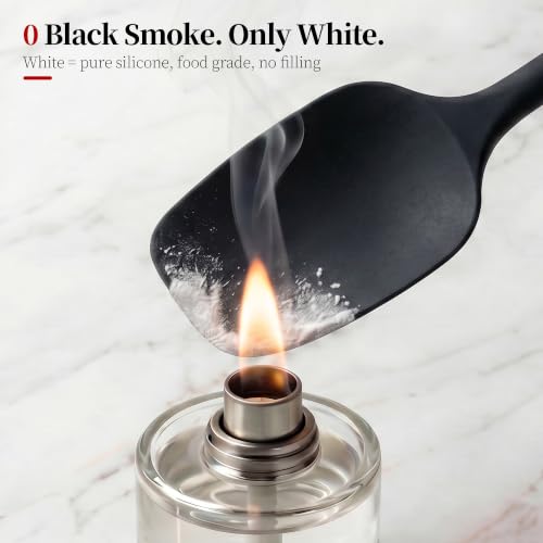 600ºF Heat Resistant Silicone Spatula Spoonula Set of 3, Black - color: (2) Black, size: 3 Spatulas