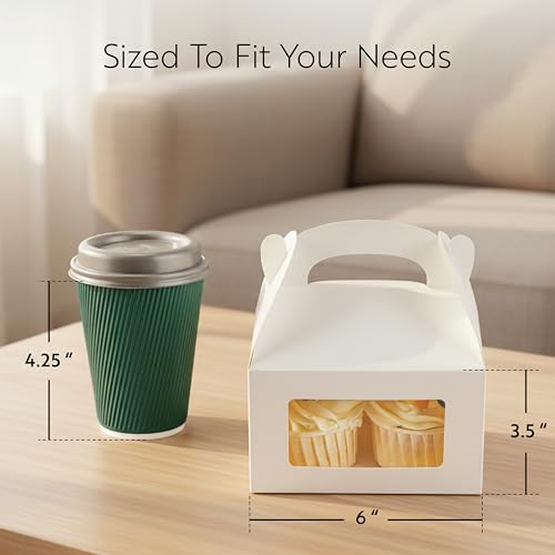 Restaurantware White Paper Gable Box Take Out Container, 25 Pack