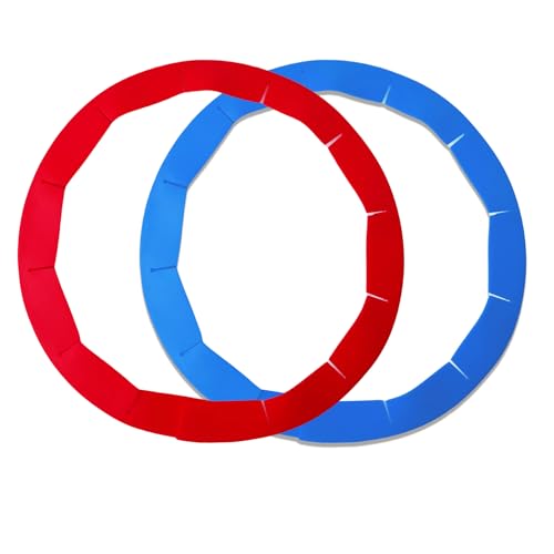 2PCS Adjustable Baking Pie Crust Shield Protector Cover for Edges of Pie - 8-inch to 11.5-inch (Red Blue) - color: Red Blue
