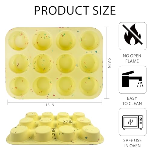 2 Pack Silicone Egg Bite Molds – 12-Cavity