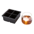 Restaurantware 2-inch Square Ice Tray - Makes 4 Cubes: Perfect for Commercial Bars or Home Use - Constructed from Durable Black Silicone - Dishwasher Safe - 1-CT - size: 2" Cube - 4 Mold