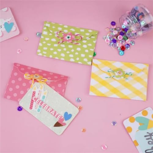 Mvchifay Cutting Dies Metal Stencils Scrapbooking Tool DIY Craft Carbon Steel Embossing Template for Paper Card Making (Envelope-9.8x13.2cm) - color: Slimline Card with Envelope-22.2x10.4cm