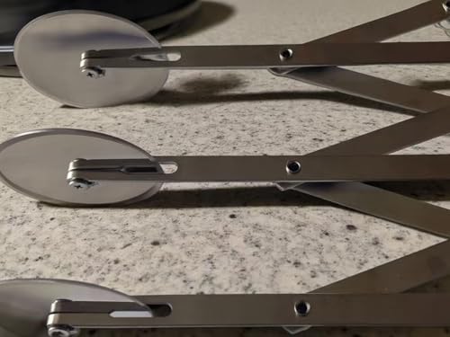 Expandable Multi-wheel Dough Pastry Strips Cutter Lattice Pasta Roller Adjustable Slicer (4 Wheel)
