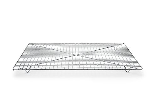 Fox Run Rectangular Cooling Rack, Iron/Chrome, 18-Inch x 12.5-Inch, Metallic - style: 12.5" x 18"
