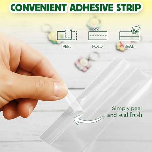 Seal Fresh Self Sealing Cellophane Bags - 4" x 4" (1000 Count) - Clear Plastic Resealable Cello Bag - Cellophane Treat Bags, Cookie Bags for Packaging, Candy bags, Cello Bags, Pastry Bags - size: 4" x 4"