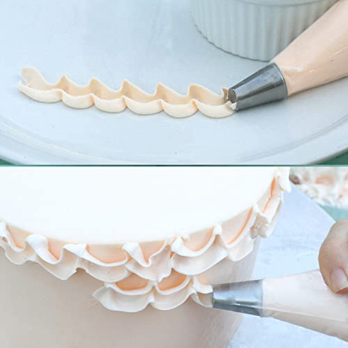 Chrysanthemum Pastry Tips,Rose Flower Piping Tips Set,Tulip Frosting Tips Buttercream Decoration,Icing Piping Pastry Nozzles for Cake Cupcake Decorating,5 Pcs - color: Type B