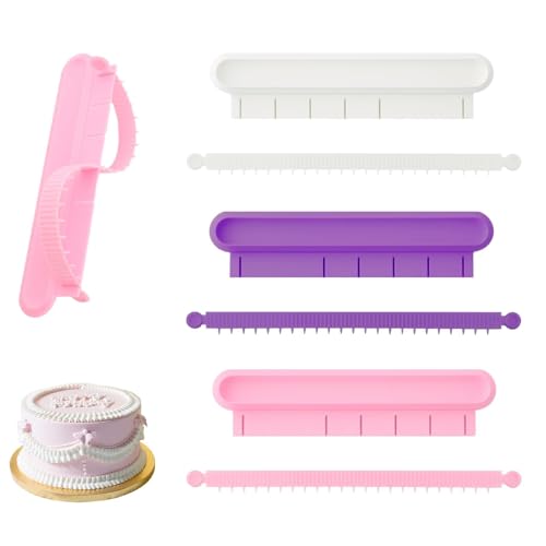 3PCS Fondant Cake Arc Ruler, Adjustable Premium Plastic Decorative Marking