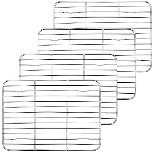 P&P CHEF 4 Pcs Baking Wire Rack for Cooling, 9.7 Inch - size: 9.7 Inch