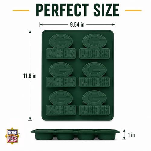 Masterpieces Game Day - FanPans NFL Green Bay Packers Silicone Muffin Pan - Dishwasher Safe - style: Green Bay Packers