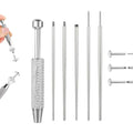 Piercing Taper Ball Grabber Tool Stainless Steel Nose Ear Piercing Kits - style: 16G Piercing Tapers + Ball Grabber Tool