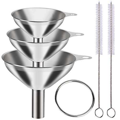 Stainless Steel Funnel Set, 3 Small Funnels for Kitchen Use Filling Bottles