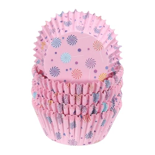 HARFINGTON 100 Count Cupcake Liners Cupcake Cups Sugar - color: Sweet Pink