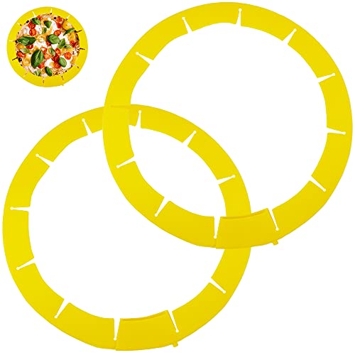 Adjustable Silicone Pie Crust Shield Pie BPA-free Protectors Cover Kitchen Tool for Baking Pie Pizza, Fits 8-11.5 Inches Pie (Yellow-2pcs) - color: Yellow-2pcs