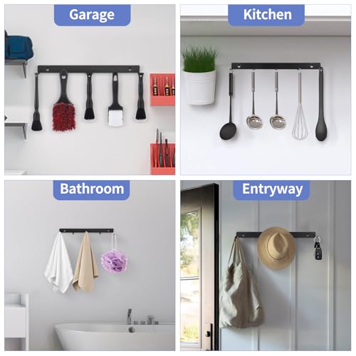 MOLIGOU 2 Pcs Detailing Brush Hanger, Wall Mount Car Detailing Brush Organizer, Detailing Brush Hanging Rack with 5 Hooks