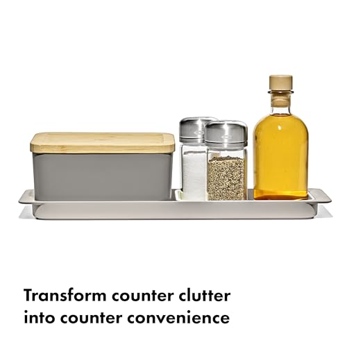 OXO 3-Piece Countertop Organizer Set, Kitchen Countertop Organizer - style: 3-Piece Countertop Organizer Set