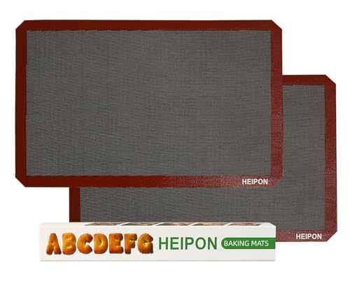 Perforated Silicone Baking Mat,22.44"Lx14.57"W (Red&Black,2pcs) - size: 22.44 "L x 14.57"W 2PCS