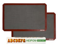 Perforated Silicone Baking Mat,22.44"Lx14.57"W (Red&Black,2pcs) - size: 22.44 "L x 14.57"W 2PCS