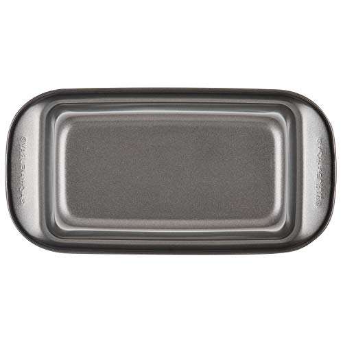 Rachael Ray Bakeware Meatloaf/Nonstick Baking Loaf Pan with Insert, Gray, 9 Inch x 5 Inch (Pack of 6) - size: 9 Inch x 5 Inch (Pack of 6), style: Loaf Pan