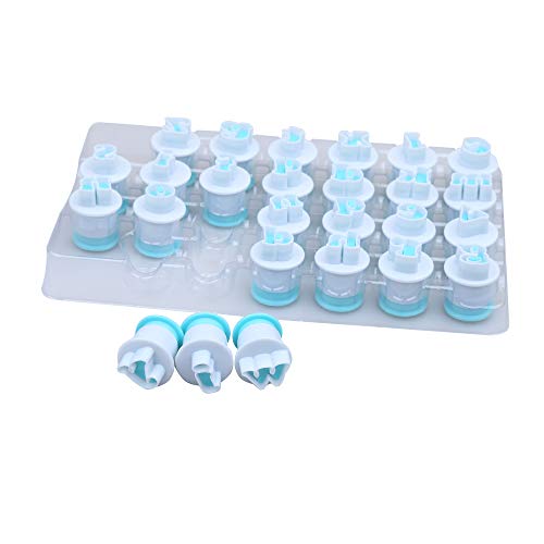 26PCS/Set Cookie Stamp Impress Cookie Cutters Alphabet Letter and Number Cake Biscuit Mold Letter Shape DIY Cookie Biscuit Alphabet Cake Tool Embosser Cutter (Lower Case Shape) - size: Style 3