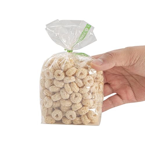 Restaurantware Clear Plastic Gusset Bags, Flat Bottom, 3 x 6 1/2 In, 100 Ct - size: 3" x 2" x 6.5" - Wicker Dispensing