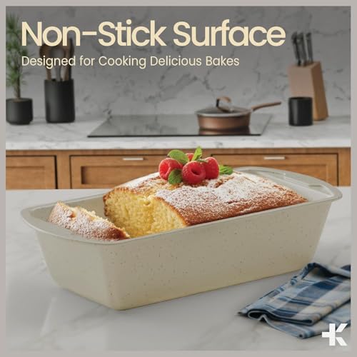 Nonstick Loaf Pan Set Pack of 4, 7" to 11" Large Baking Bread Pan, Oven Safe Up to 450°F, PFOA, PFOS, PTFE Free, Space Saving Stackable Design, Stain Resistant, Dishwasher Friendly, White Marble - color: White Marble, size: 4 Pack (Varied Sizes)