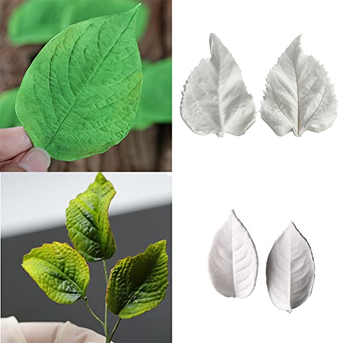 KALAIEN 8Pcs Sugar Paste Leaf Veiners Fontant Silicone Mold - color: 8Pcs Leaf Veiners
