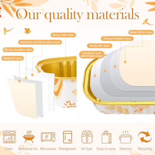 Tioncy 100 Pcs Mini Loaf Pans with Lids Spoons, Pumpkin - style: Pumpkin