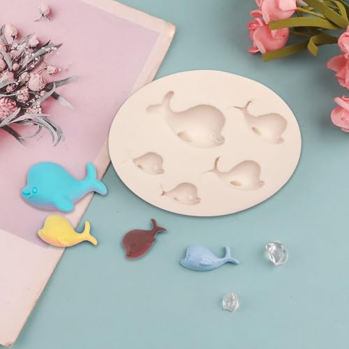 Dolphin Silicone Fondant Molds for Resin, Sugarcraft - color: Light grey-R1021