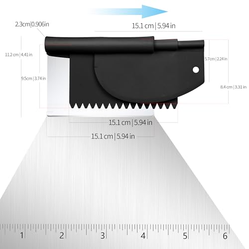 Suanyok Bench Dough Cutter-Flexible Plastic Bowl Scraper Kitchen Tool,Black - color: Black
